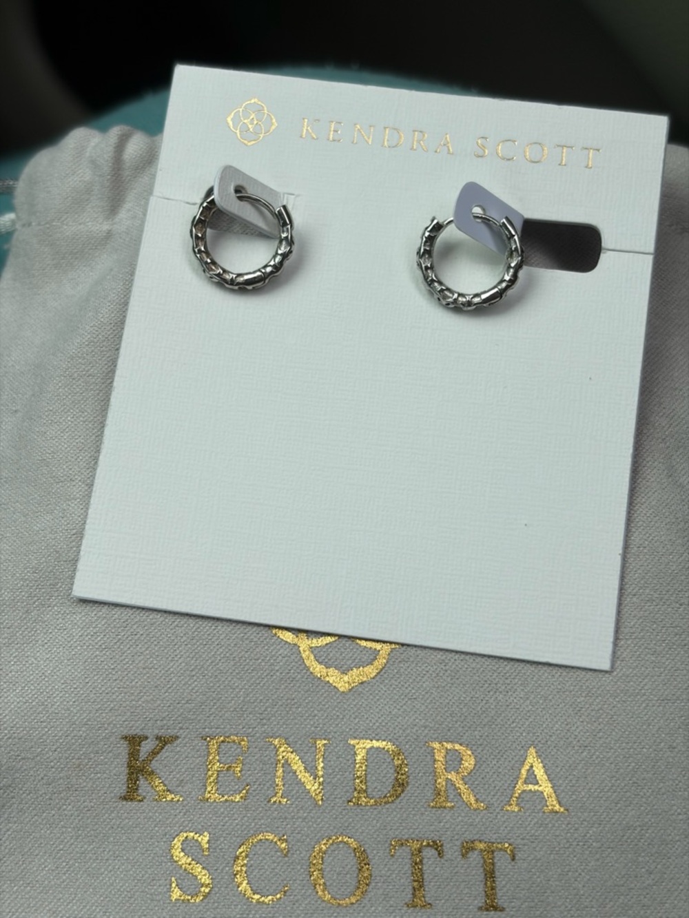 Kendra Scott Silver Braided Hoop Earrings